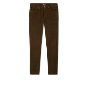 Tom Ford 12 Waves Cord Slim Fit Jeans Herr Olivgröna Bruna | 460XWUGFC