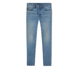 Tom Ford Aged Light Wash Slim Fit Jeans Herr Blå | 810XWGZHE
