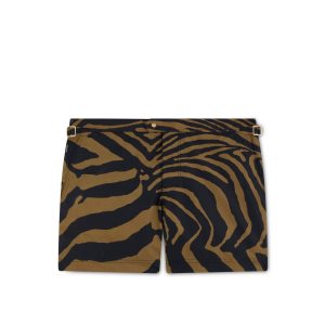 Tom Ford Antique Zebra Print Swim Shorts Byxor Herr Bruna Svarta | 916LBIYJA
