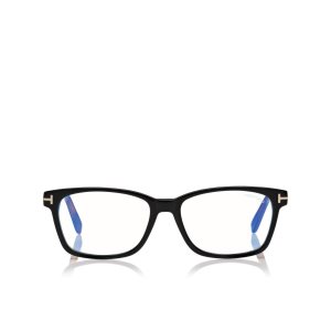 Tom Ford Blue Block Classical Rectangular Optisk Dam Svarta Bruna | 301SHBMNO
