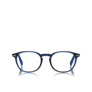 Tom Ford Blue Block Round Optisk Herr Blå | 348ZPACUV