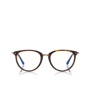 Tom Ford Blue Block Soft Round Optisk Dam Mörk | 581VQDILW