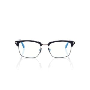 Tom Ford Blue Block Square Shape Optisk Herr Svarta | 073ZWQSEO