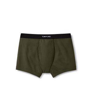 Tom Ford Bomull Boxer Kalsonger Herr Bruna Olivgröna | 152WCZAHT