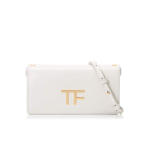 Tom Ford Box Palmellato Tf Mini Axelväska Dam Chalk | 519QEUCAV