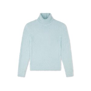 Tom Ford Brushed Silk Roll Neck Stickat Herr Turkos | 621QWDXPF