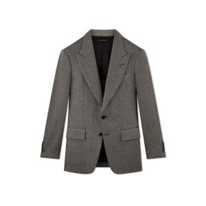 Tom Ford Cashmere Herringbone Shelton Jacka Herr Grå | 791GEMUZK