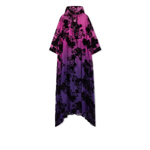 Tom Ford Floral Velvet Degrade' On Chiffon Kaftan Klänning Dam Lila | 768AWMUCK