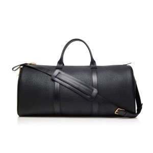 Tom Ford Grain Läder Large Buckley Holdall Handbagage Väska Herr Svarta | 790TYFLWN