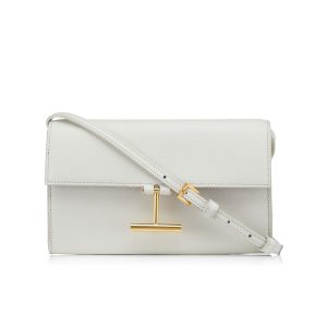 Tom Ford Grain Läder Tara Wallet On Rem Liten Plånbok Dam Chalk | 529ZDBMOF