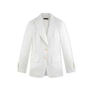 Tom Ford Hopsack Tailoring Jacka Dam Chalk | 379VTHKEW