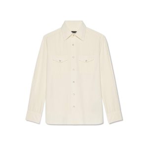 Tom Ford Japanese Mini Cord Slim Fit Barrel Cuff Skjorta Herr Orange Beige | 617PGFYNE
