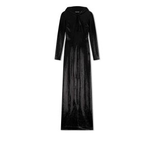 Tom Ford Liquid Sequins Hooded Evening Klänning Dam Svarta | 293YIQCEP