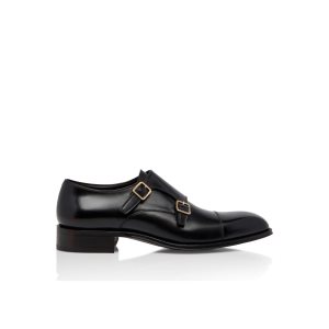 Tom Ford Läder Claydon Monk Rem Finskor Herr Svarta | 175DQNYEU