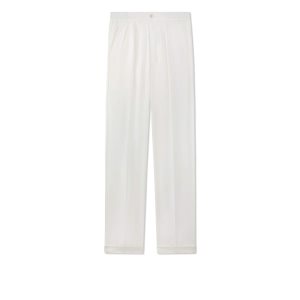 Tom Ford Lätta Lyocell Pleat Lounge Byxor Herr Vita | 507XDUBQL
