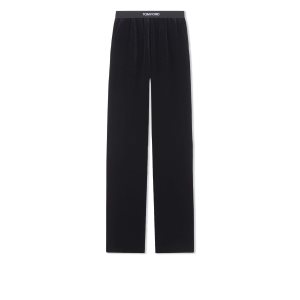 Tom Ford Lätta Velvet Pj Pants Byxor Dam Svarta | 670CVYRKL