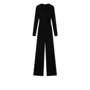 Tom Ford Micro Costa Jersey Jumpsuit Klänning Dam Svarta | 184BVNQGU