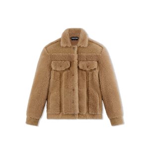 Tom Ford Nappa Shearling Jean Jacket Ytterkläder Dam Beige | 513JMFTPN