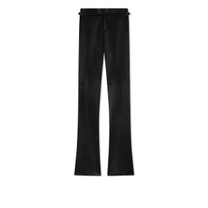 Tom Ford Plonge Läder Flares Byxor Dam Svarta | 385OWPDLJ