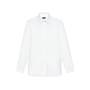 Tom Ford Poplin Klassiska Fit French Cuff Skjorta Herr Vita | 459VBAQEI