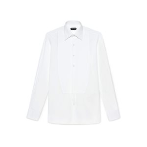 Tom Ford Poplin Klassiska Fit French Cuff Evening Skjorta Herr Vita | 513FMHJPT