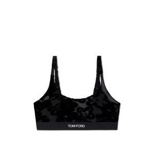 Tom Ford Primrose Floral Tulle Devore' Signaturelette BH Dam Svarta | 410XLGUIA