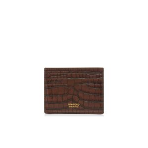 Tom Ford Printed Alligator Cardholder Liten Plånbok Herr Bruna | 129ZJNUWT