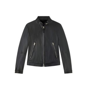 Tom Ford Soft Läder Cafe Biker Ytterkläder Herr Svarta | 376CBLKGI