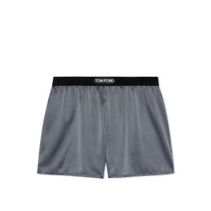 Tom Ford Stretch Silk Satin Boxer Shorts Byxor Dam Mörkgrå | 923YTPMZG