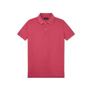 Tom Ford Tennis Piquet Polo Stickat Herr Korall | 392XOZMAU
