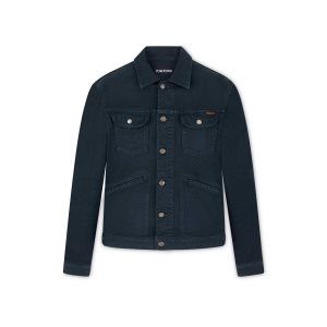 Tom Ford Twill Denim Jacket Ytterkläder Herr Indigo | 582LIKOYT