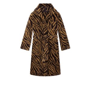 Tom Ford Zebra Print Towelling Morgonrock Herr Svarta | 786AHSGDX